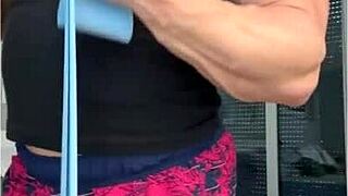 Amateur bodybuilder gets dominated by a femdom in a POV video