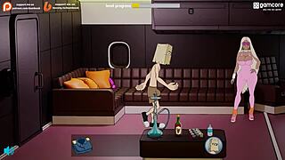 Deepthroat and creampie action in a cartoon-style game