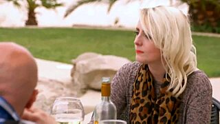 Horny couple invites blonde friend for hot threesome action