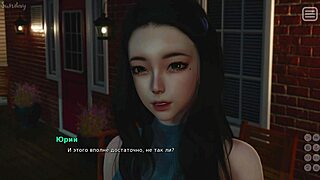 Beautiful Asian girl in a hentai game where the bully becomes the lover