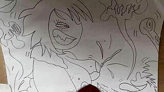 A man pleasuring himself to a comic of an overweight woman in anime form