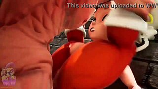 Chun Li in hot hentai animation with a big cocked monster