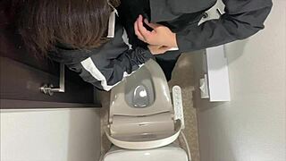 Young couple from Japanese school can't get enough of sex