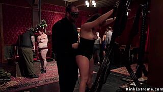 Bondage and discipline in an orgy with choking and spanking