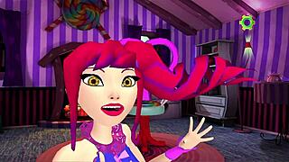 3D cartoon hottie gets deepthroat and titty fuck action