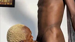 Skinny blond gives blow job and anal to the boy next door