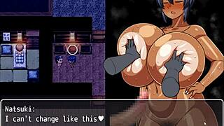 Tanned girl Natsuki's horny game with a monster cock