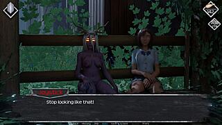 Small-boobed girls in a harem with big dicks