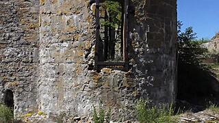 Nude photography at a deserted military base on Totleben Island