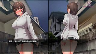 First time being shy at night and trying to undress in the dark hallway of an anime game