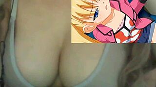 Close-up shots of Airi's big tits and wet pussy