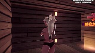 Petite anime teen gives a hot titjob in 1080p60fps