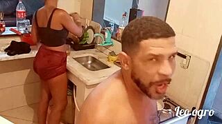 Myllena Rivers feasts on cum in this kitchen scene