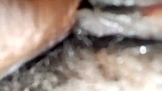 Amateur brunette gets her pussy fucked in the bedroom