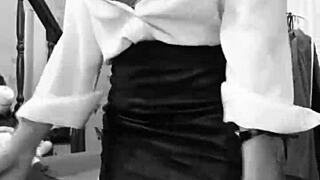 Beautiful secretary is ready to take orders