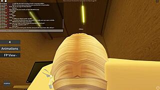 Big black cock penetrates missionary position in Roblox game