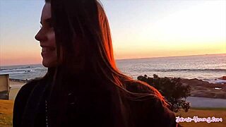 Young lovers enjoy passionate sex on a Portuguese vacation