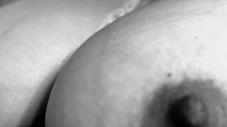 Spanish girlfriend gets covered in cum on her breasts