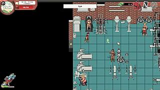 Public masturbation at the gym in taboo hentai game