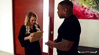 Beautiful California blonde gets it big and hard in a threesome with a BBC lover