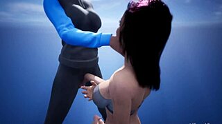 3D animated big tits and monster cock action