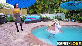 Stepmother with big tits seduces and punishes stepson for being horny