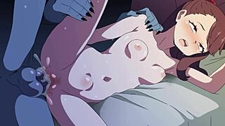 3D hentai parody of a brunette's first time with a monster