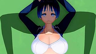 Relaxing with a horny classmate in 3D hentai game