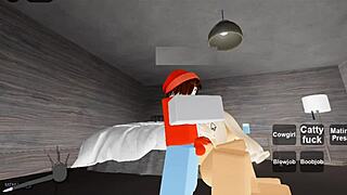 Roblox slut gets banged in a group session