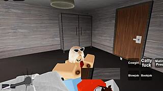 Roblox slut gets banged in a group session