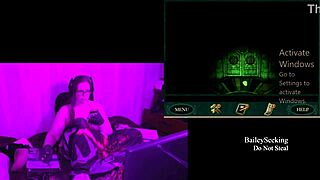 Natural tits and long hair in a naked gaming session at Blackmoor Manor