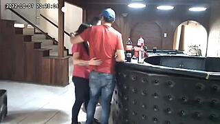 Cheating husband caught on hidden camera, instant karma