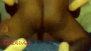 Deepthroat and assfucking with cum on hairy pussy