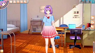 H-CG game with big-titted Miko and Saotiri