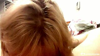 Teen blonde babe showing off her skills with a cock sucking tease