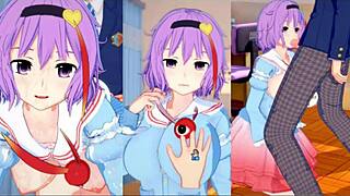 H-CG game with big-titted Miko and Saotiri