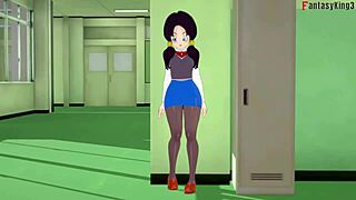 See through crossdressing Android 21 in Dragon Ball Zex