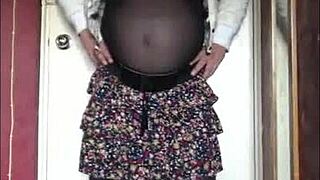 Proud sissy crossdresser flaunts her assets