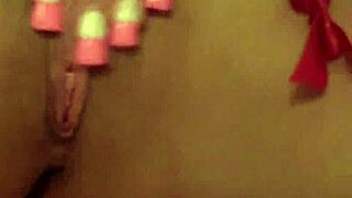 Russian beauty in costume gives hardcore POV blowjob and facial