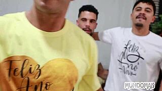 Gay group Bareback action with Monster cock and more