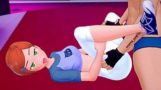 Redhead Gwen gets shaved and fucked in adult hentai parody