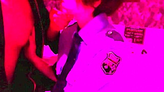 Uniformed female officer seduces her boyfriend in this amateur porn video