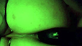 Black dildo fucking my ass in a homemade video