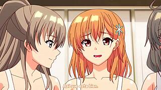 Four women share a house and one of them has a big ass and a big cock