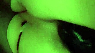 Black dildo fucking my ass in a homemade video