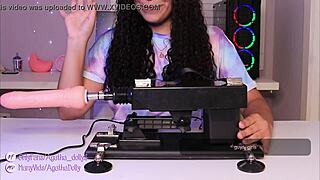 Agatha Dolly's wild ride with her new sex machine