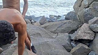 African and gay orgy on the beach for a liquid lunch