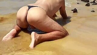 African shemale Ladysilva goes solo with outdoor fun