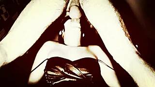 Deepthroat amateur gets a creampie with a monster cock