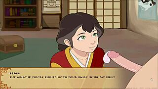 Hentai game with animated cartoon style called Four elements trainer book 4 love